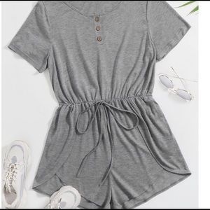 Gray Shorts Romper